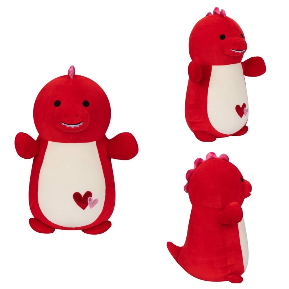 NWT 18” Duster the Red Dinosaur Valentine Hugmees Squishmallow